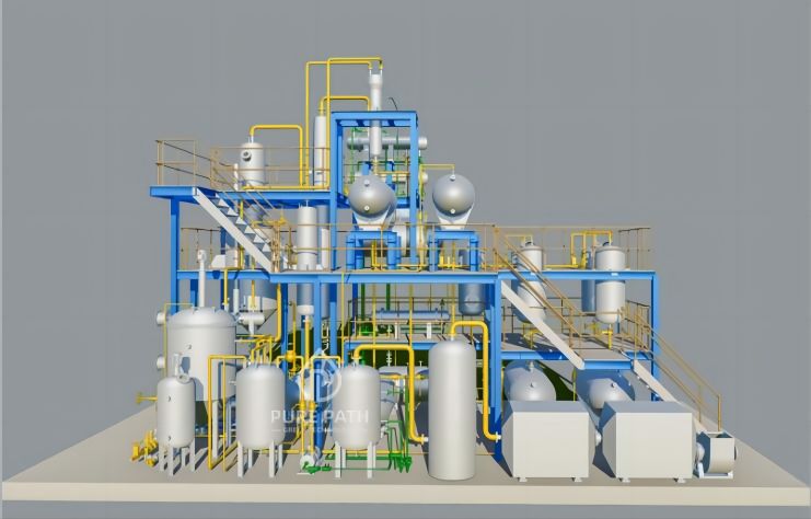 Waste oil distillation plant