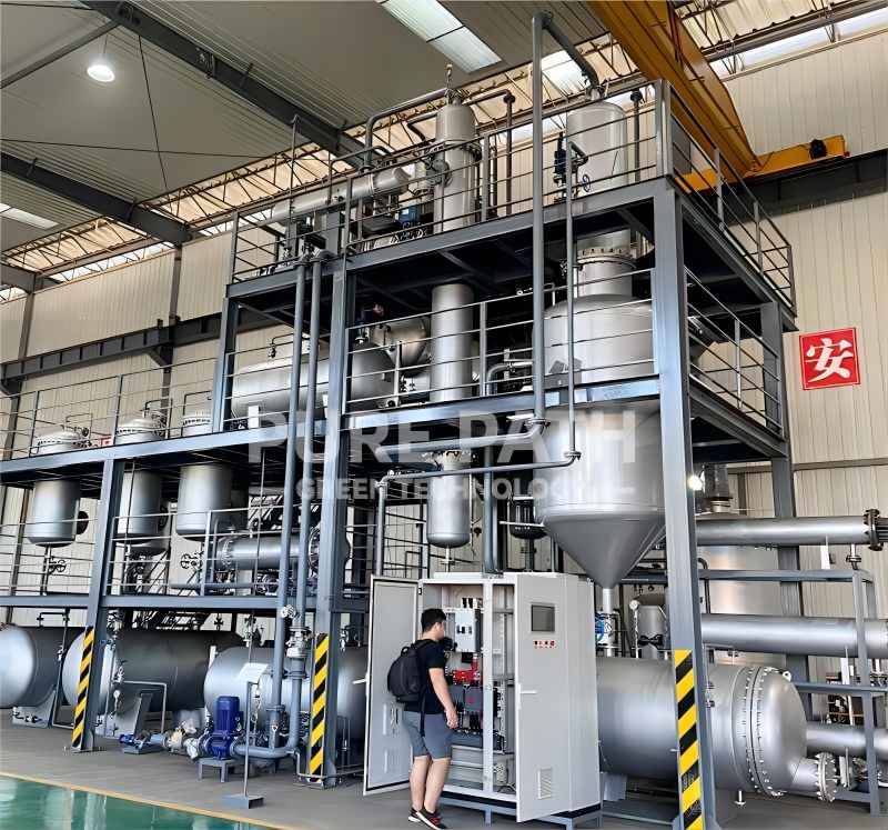 used engine oil recycling plant test