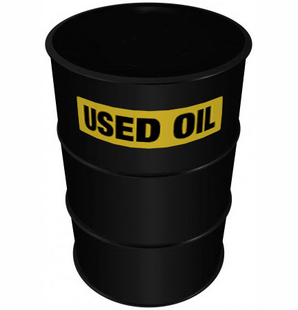 Used Oil container label
