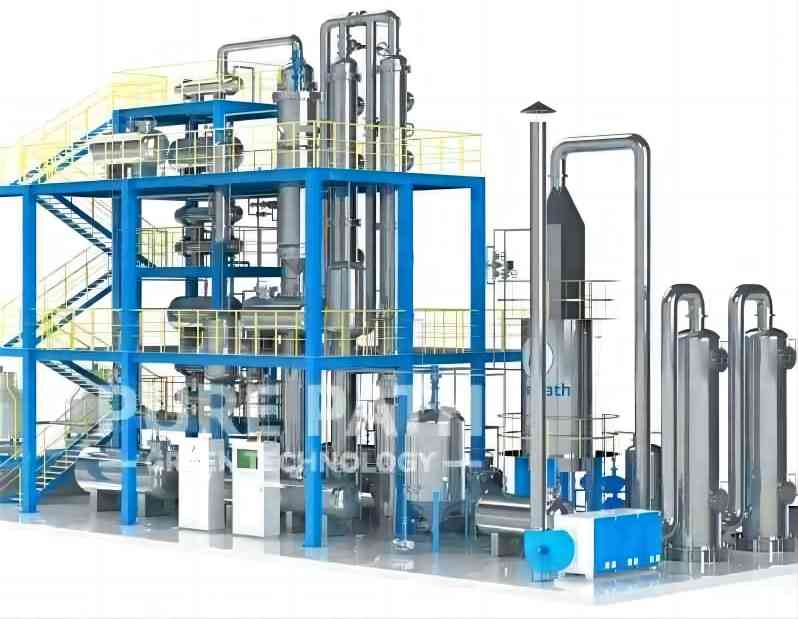 Waste oil to base oil plant