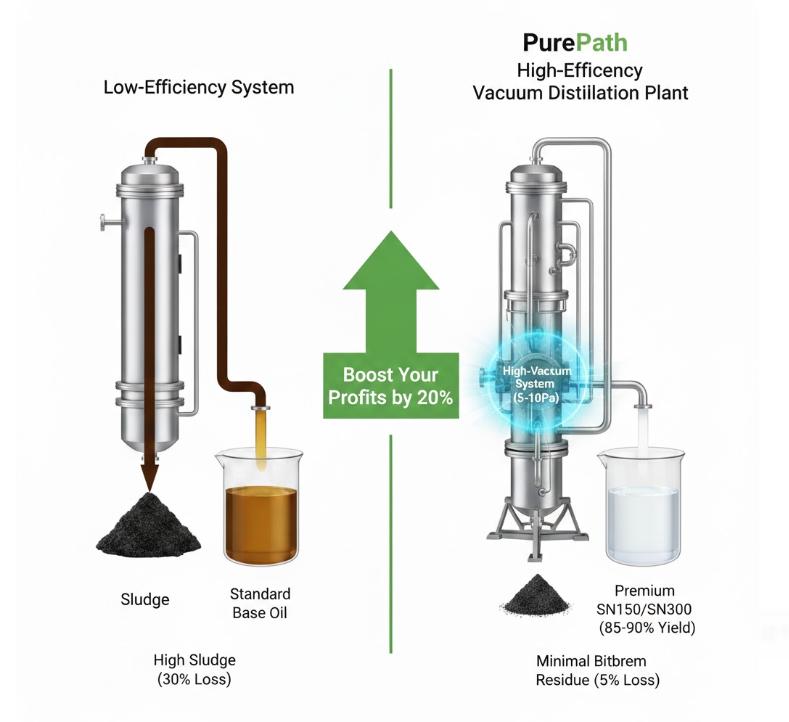 Comparison of Used Engine Oil Recycling Plant Yield