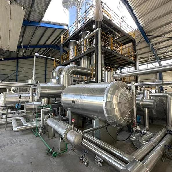waste oil distillation plant structure and material details