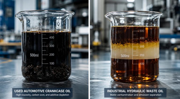 Industrial Waste Oil vs. Automotive Crankcase Oil: Tailoring the Refining Process