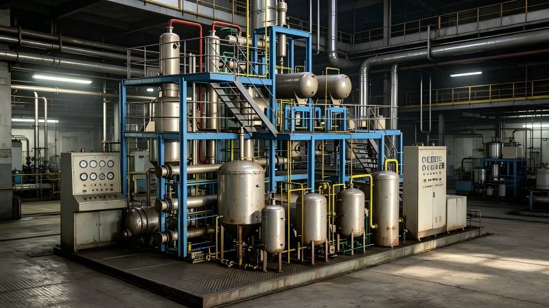 used oil re-refining plant operation