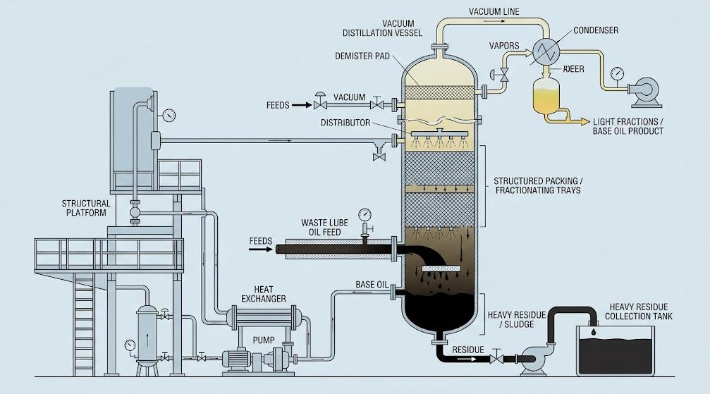 Ash and contaminants separated during re-refining