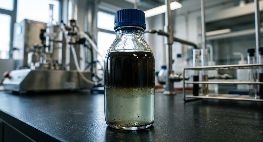 Coolant-contaminated waste oil sample