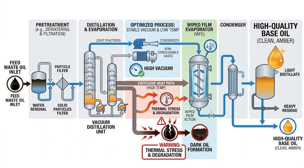 Vacuum distillation and thermal stress