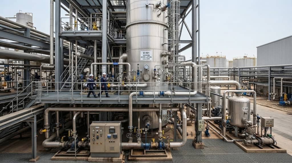 hybrid system configuration for waste oil recycling