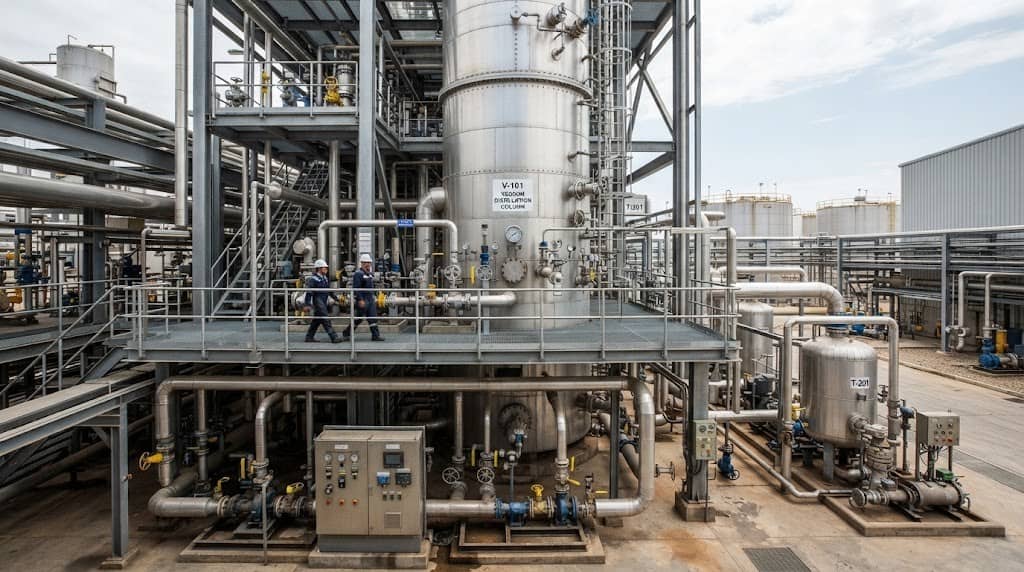 vacuum waste oil distillation unit